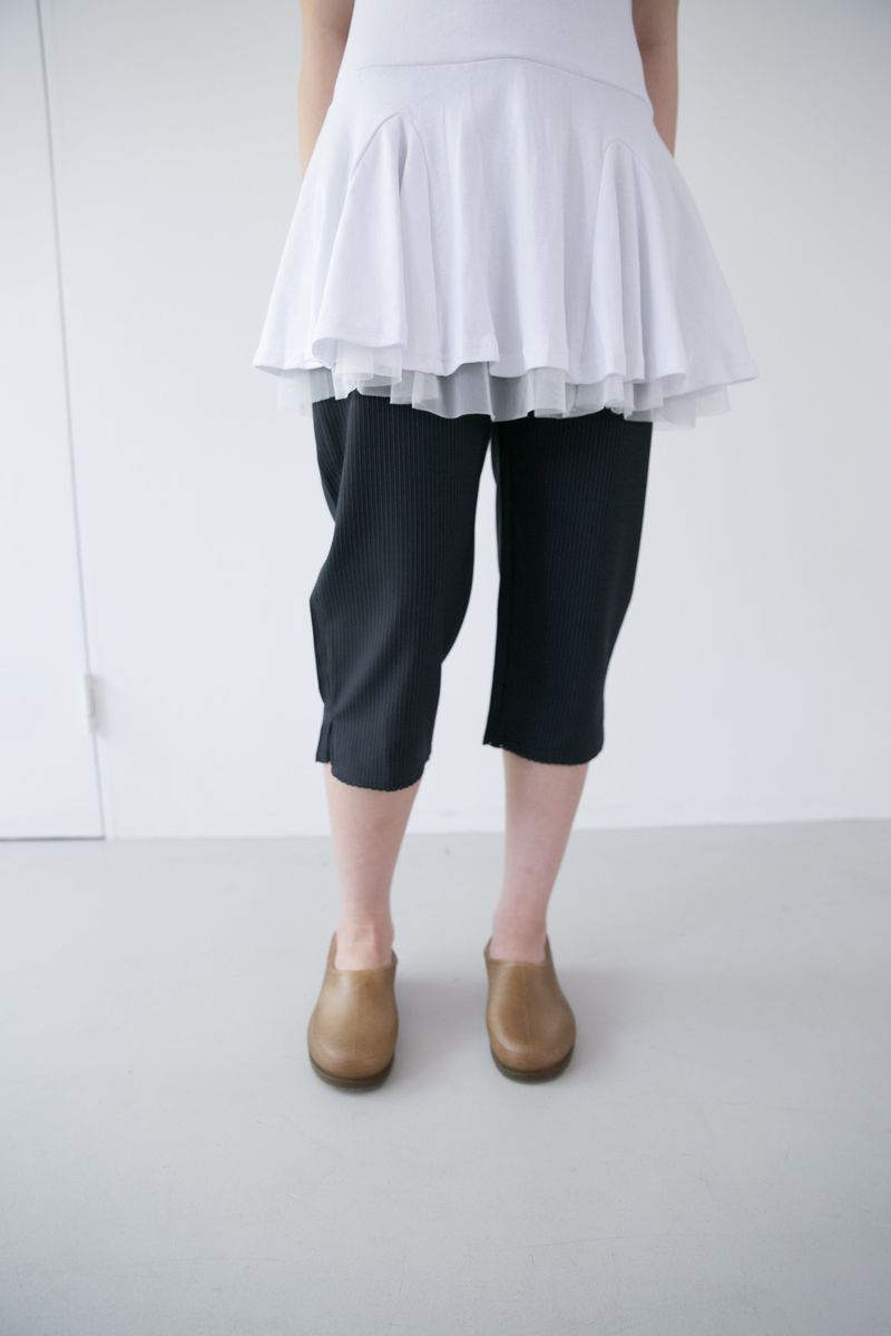 stripe low-waist capri pants(2colors)