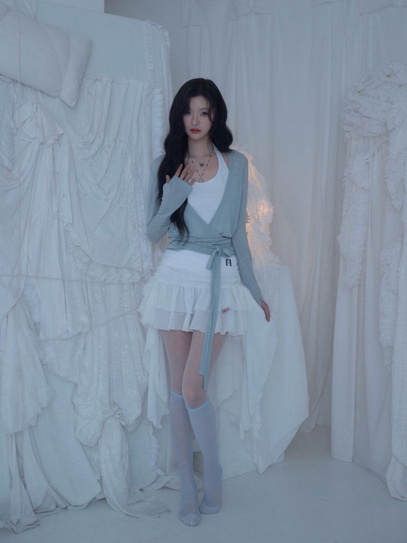 Swan Sheer Wrap Cardigan