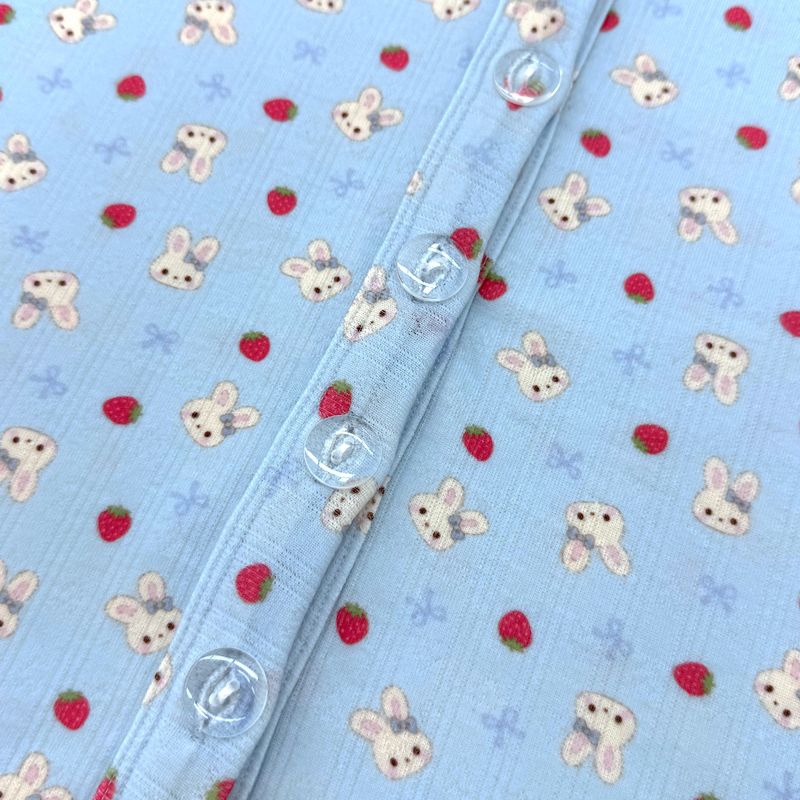 Cap Sleeve Hooded Cardigan [Blue Rabbit]