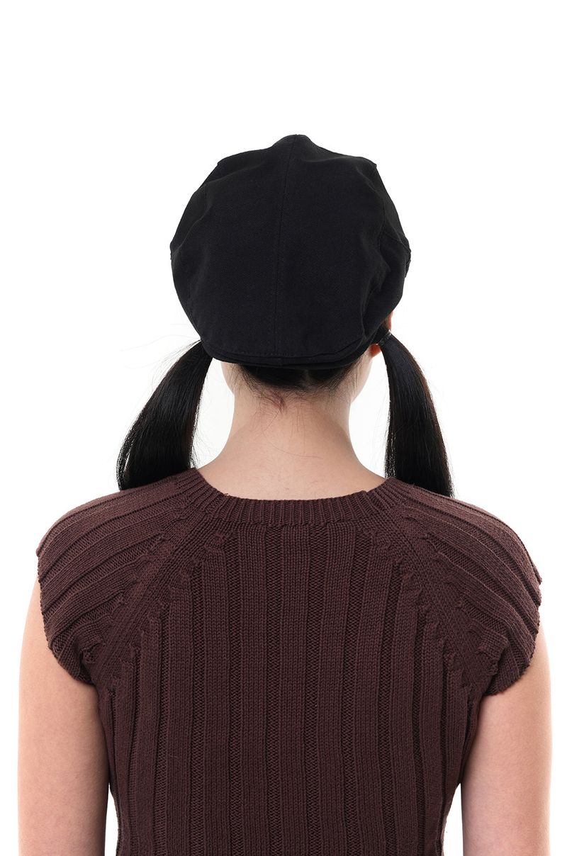 RIBBON HUNTING CAP / BLACK