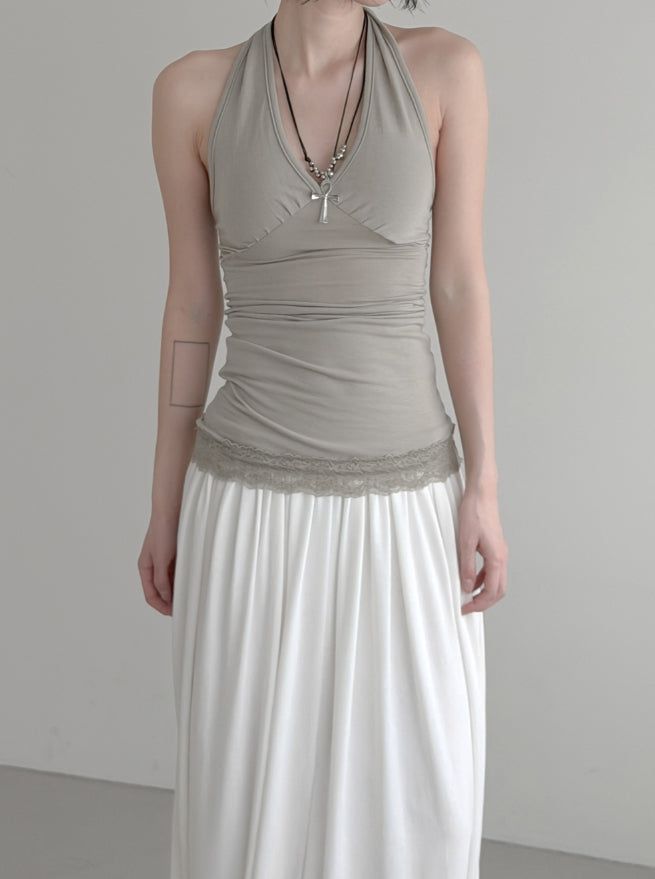 Ila Lace Long Halter Sleeveless
