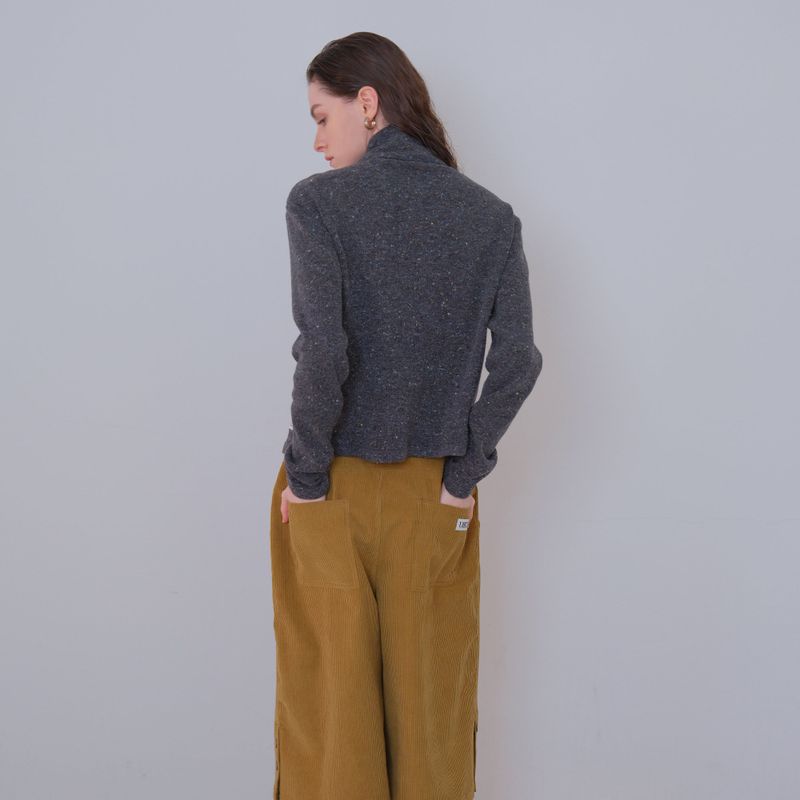 Olive Corduroy Snap Bermuda Pants