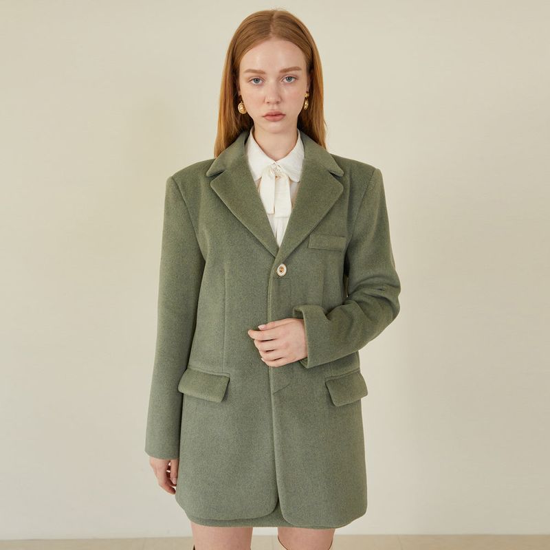 FREIHEIT(フライハイト)の「GOLD BUTTON POINT JAKET (EMERALD GREEN)(Jackets/Outerwear)」