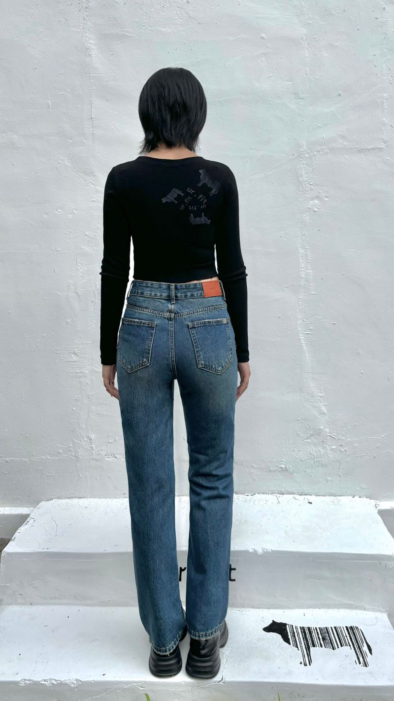 STRAIGHT FIT DENIM PANTS code 18317