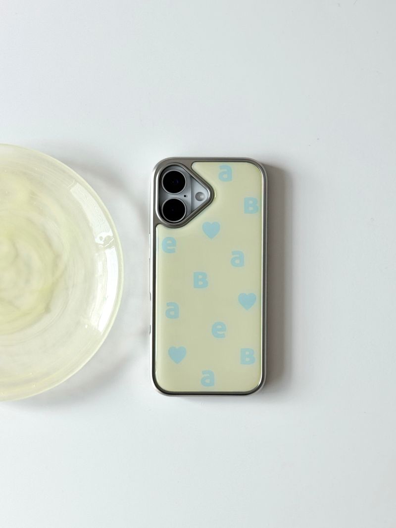 NEW LOGO Lemon Blue Silver Epoxy Case