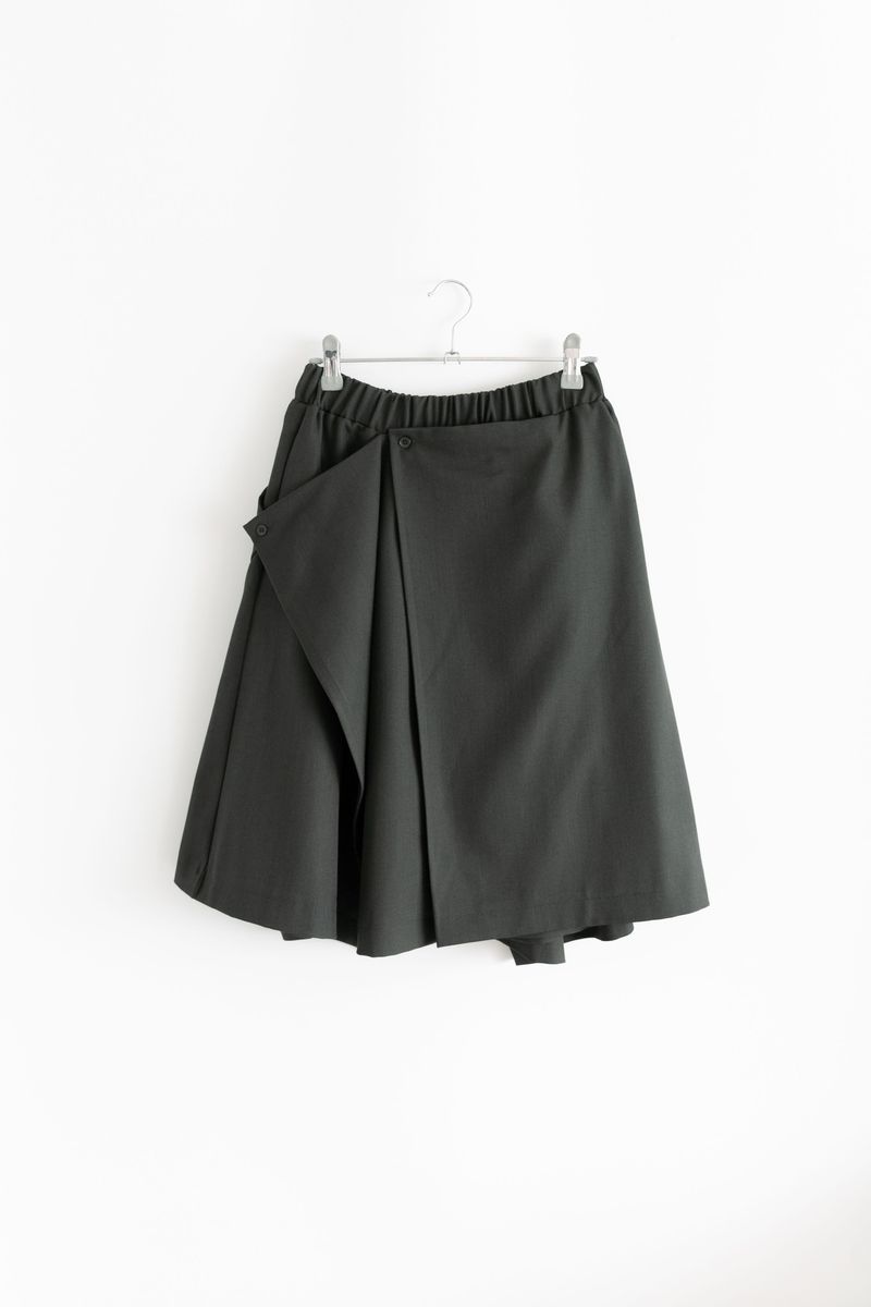 wrap button midi skirt(2colors)