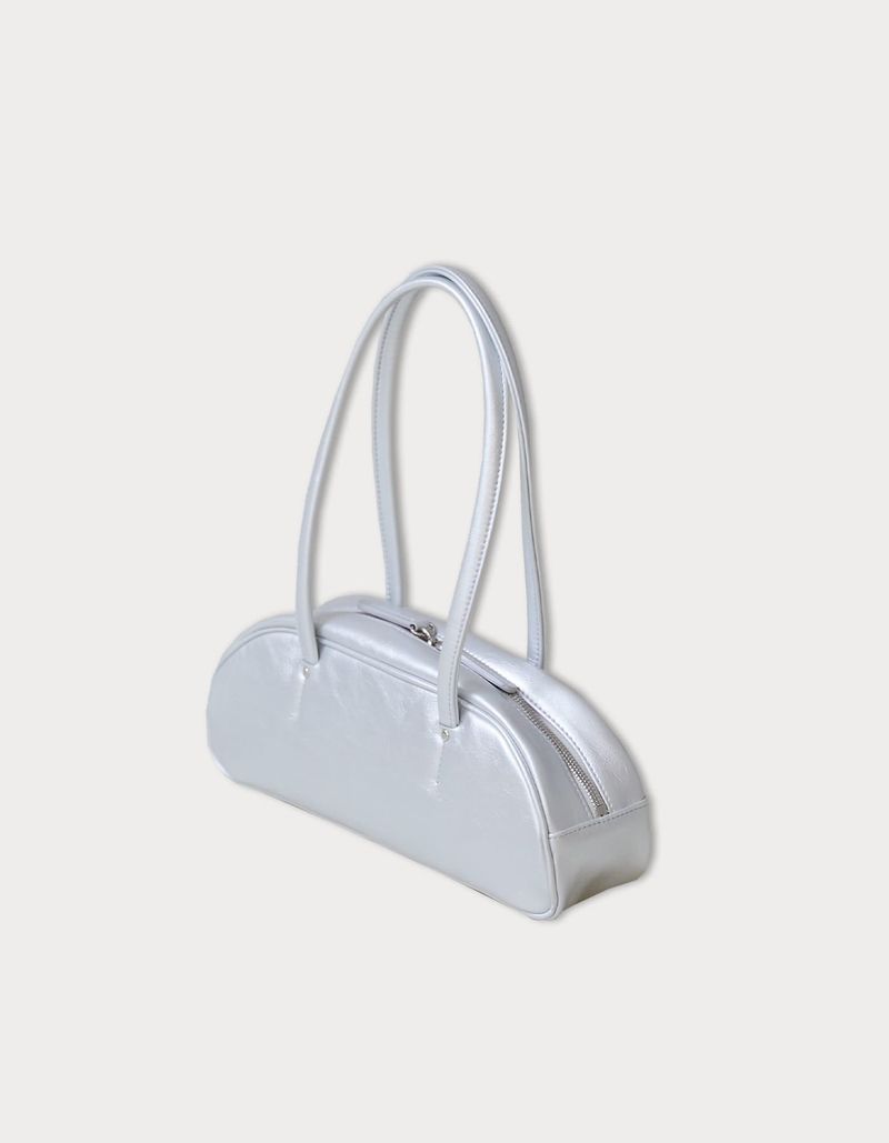 demi baguette bag - silver