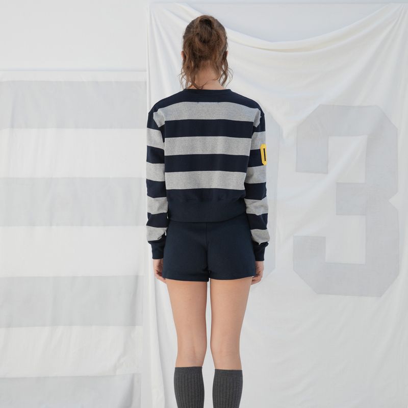 CLASSIC CARDIGAN (NAVY/GREY STRIPE)