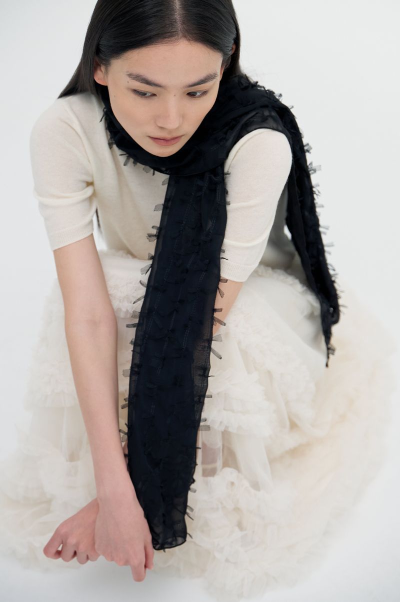 Tassel Ribbon Layer Scarf_2 colors