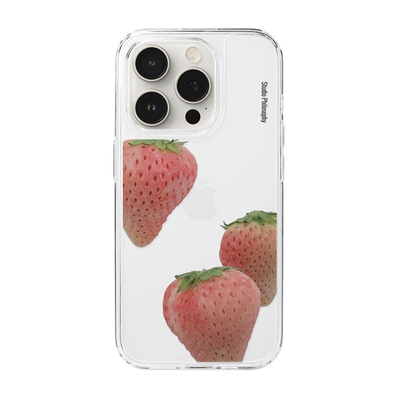 StuPhy（スタフィー）の「ピンクストロベリケース (clear.1)（スマホグッズ/小物）」