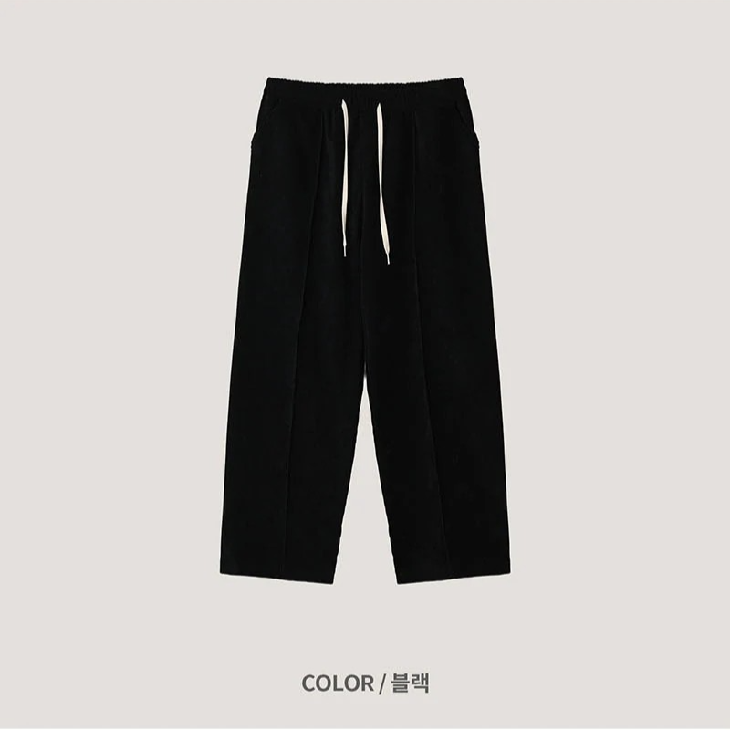 [SET UP가능] Velvet wide training pants(2color)