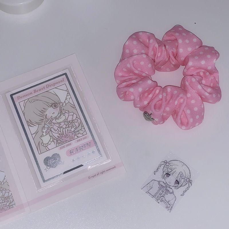 Dotty heart shushu (scrunchie)