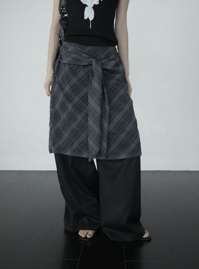 mnem（ムネム）の「Ar knot check skirt（Skirts）」