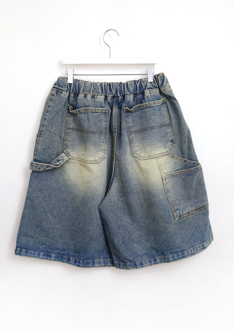 Dirty Wash Bermuda Denim pants