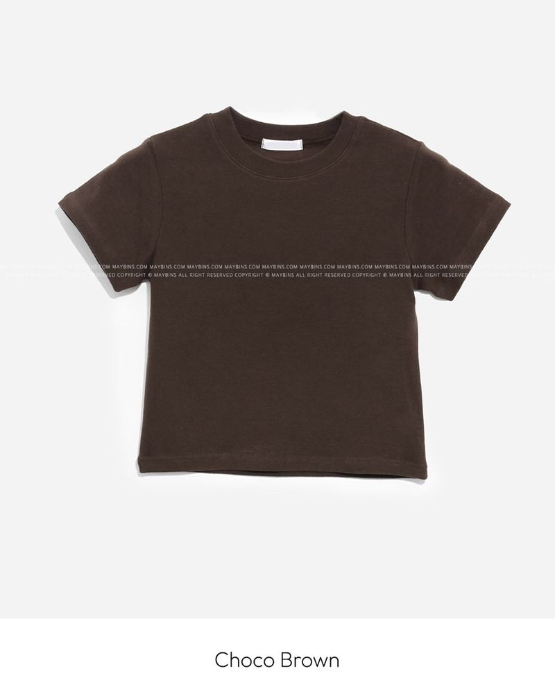 Fleece Crop Short Sleeve T-Shirt