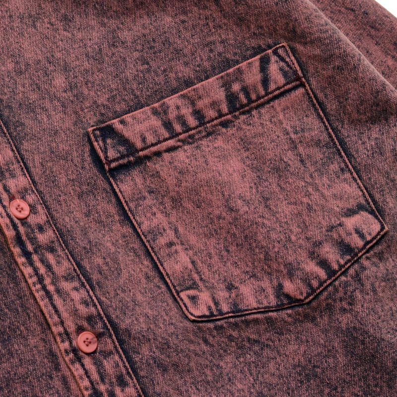 WINE DENIM SHIRT