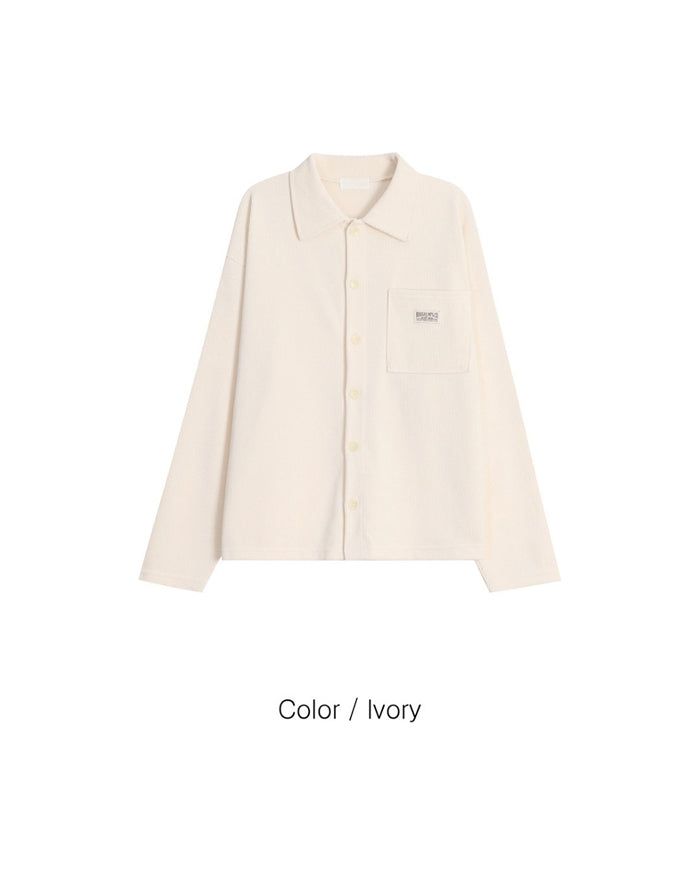 (UNISEX) Corduroy Shirt Cardigan