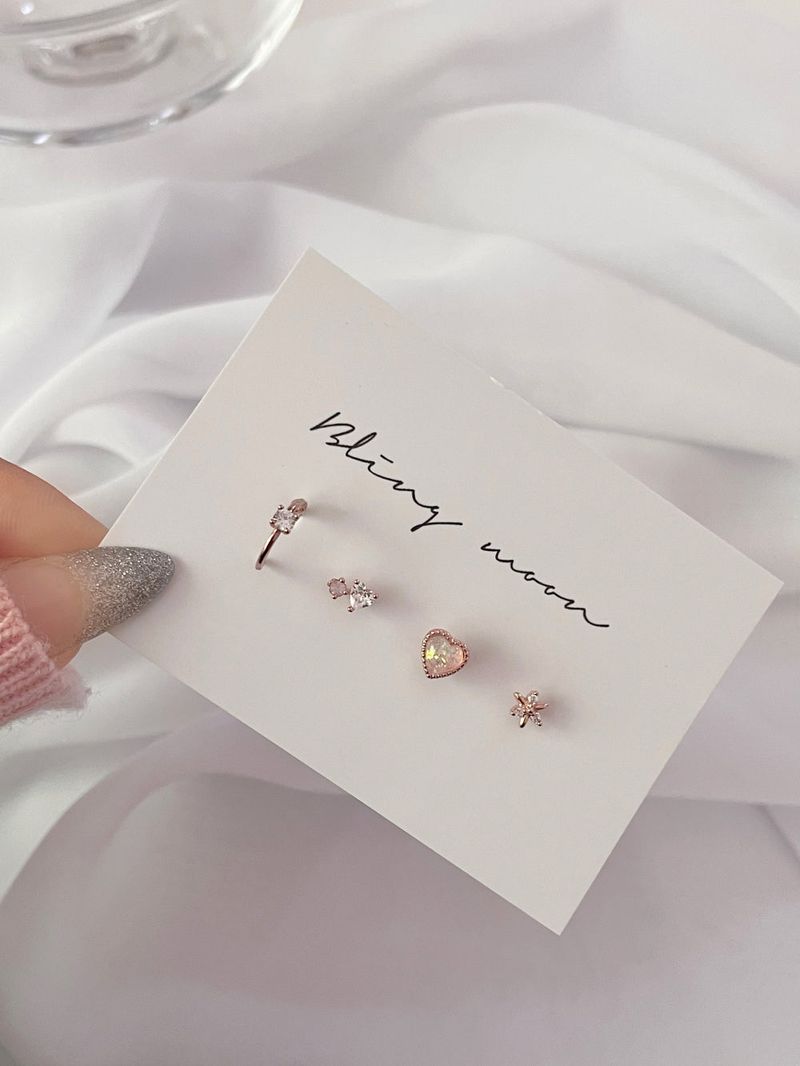 [4 set] pitch ring piercing set 