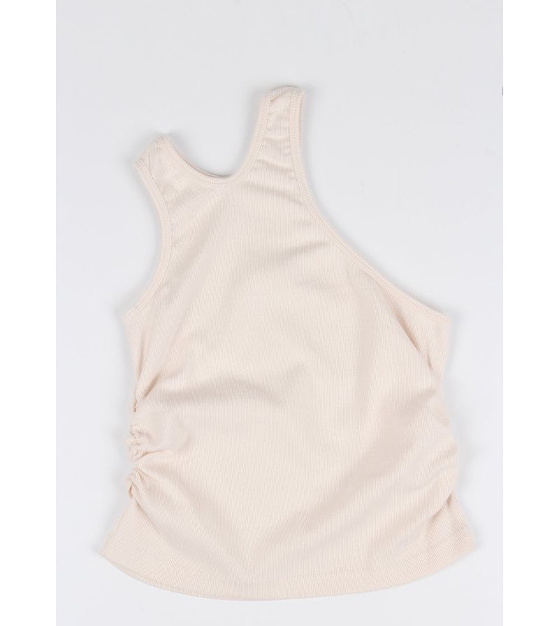 CUT OUT SHIRRING SLEEVELESS