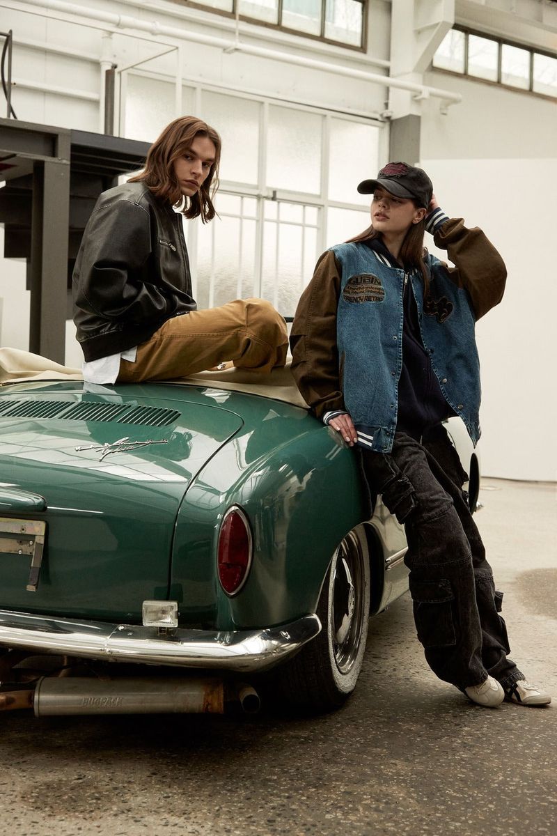Overpatch Denim Varsity Jacket - KHAKI