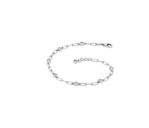 26SS★ Essence Silver (W) Moissanite Link Chain Bracelet