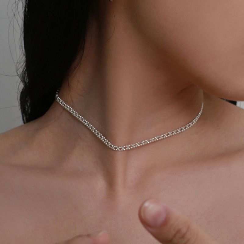 silver fleur necklace (vermeil)