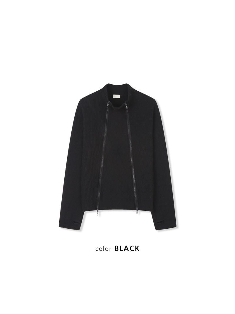 Object Knitted Zip Up