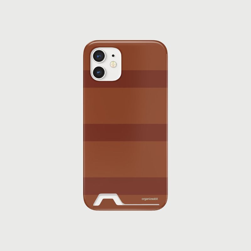 Organize a bit（オーガイナズ ア ビット）の「stripe phone case (brown)（Smartphone Accessories）」