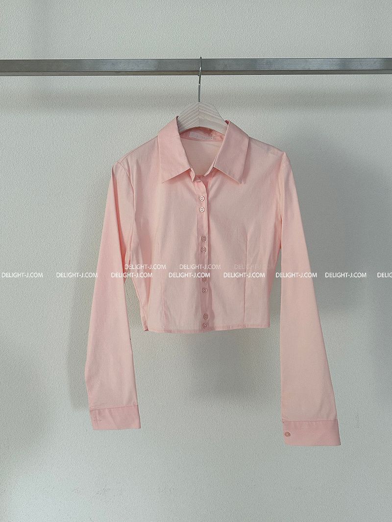 Crop Spandex Slim Fit Shirt