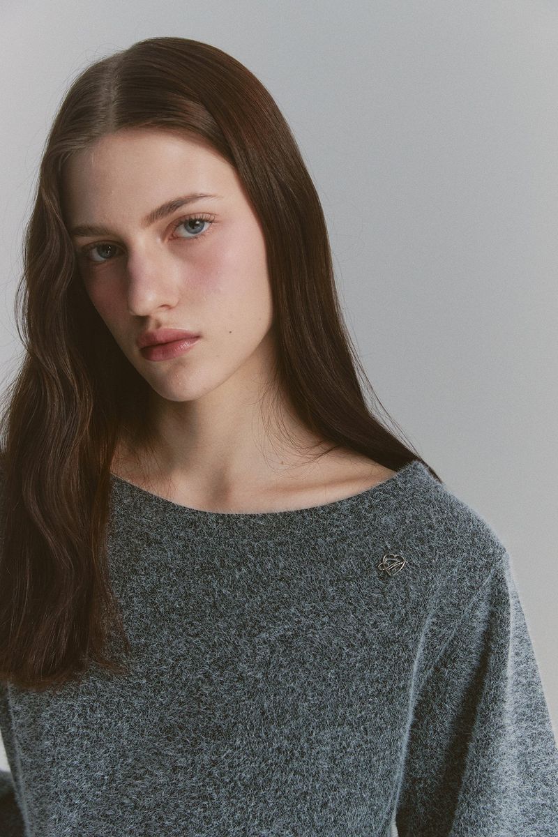 Angora Flare Sweatshirt Charcoal