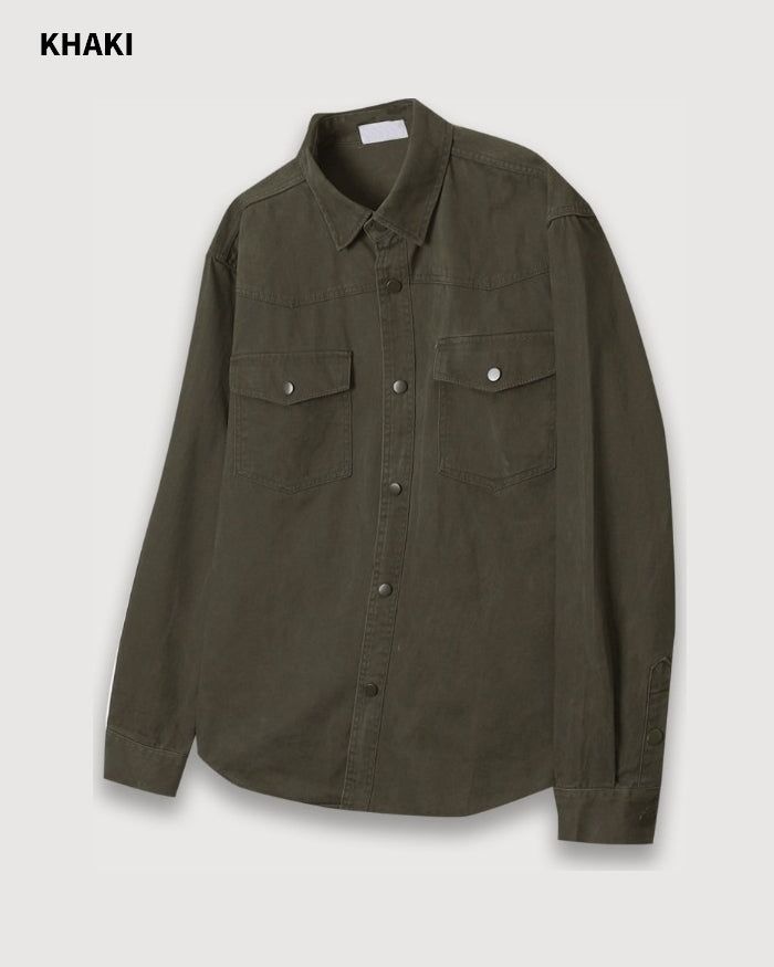 (UNISEX) Western Over Cotton Shirt