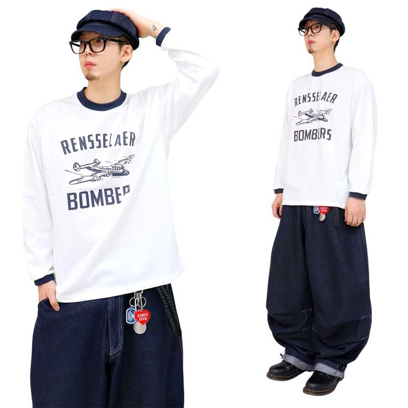 Bomber Vintage Ringer Long Sleeve Tee