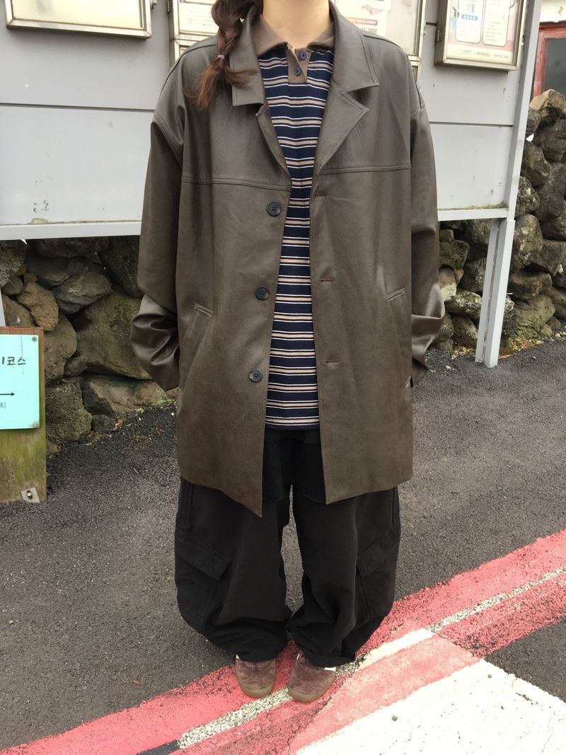 ラジオレザーハーフジャケット
