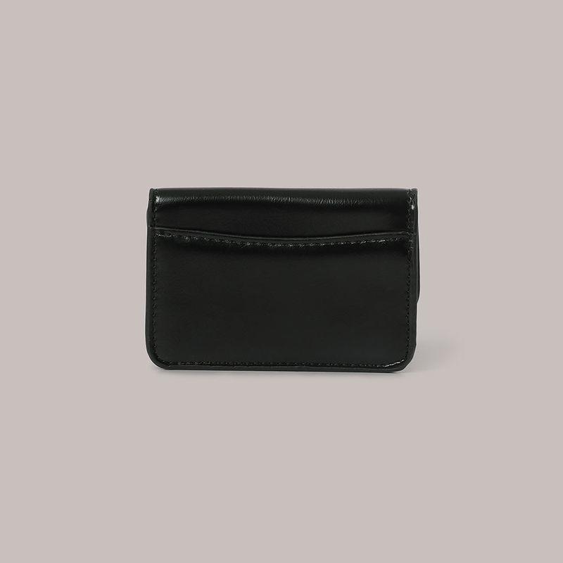 Flat Gold Wallet - Black