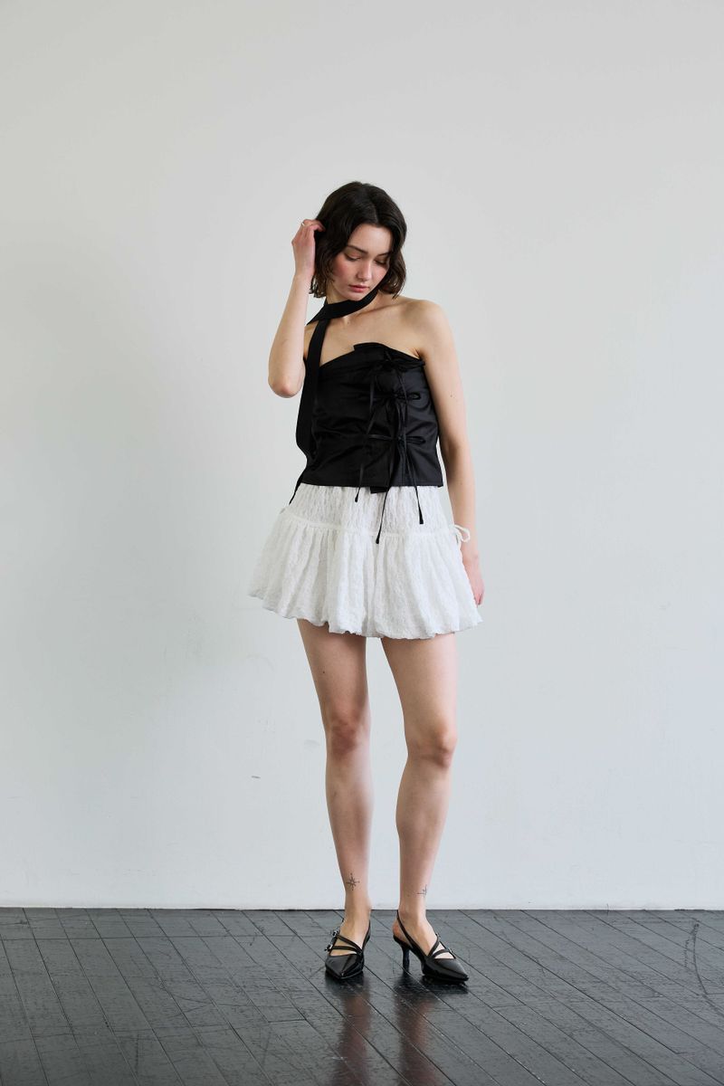 ELFIN SCARF TOP / BLACK