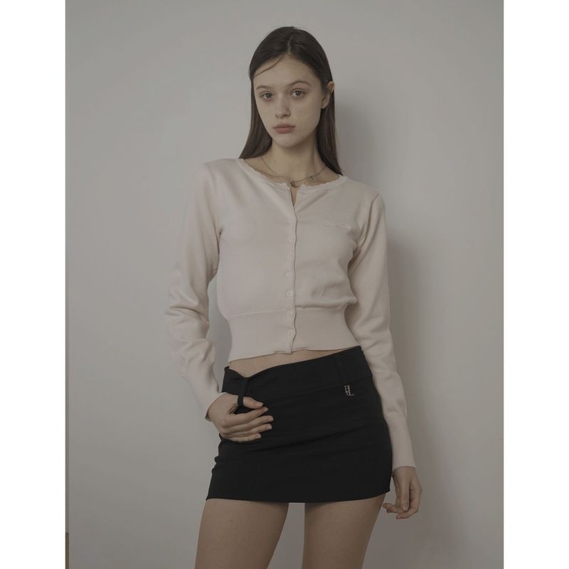 BELT MINI SKIRT-BLACK