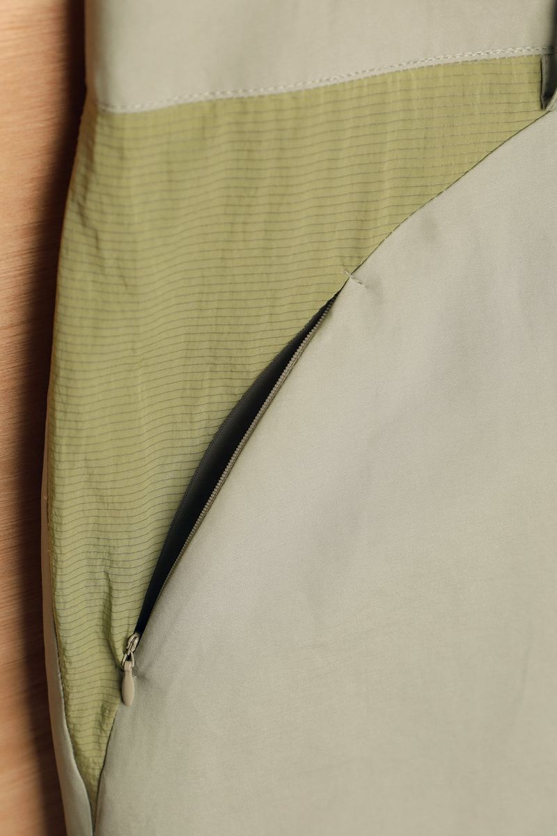 ASYMMETRIC WAVE PANTS-EARTHY GREEN