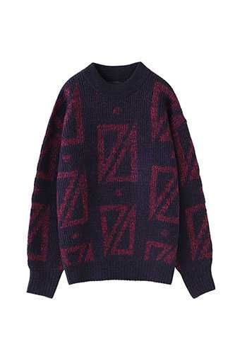 PA LOGO JACQARD KNIT
