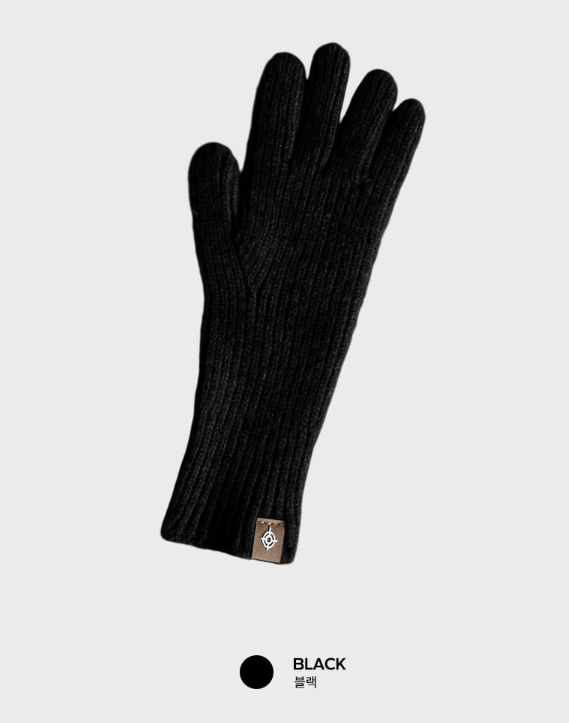 Edmo Smart Finger Hole Ribbed Gloves