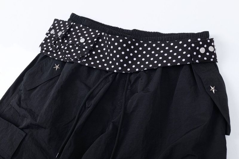 Dot Scarf Layered Cargo Pants 232502910
