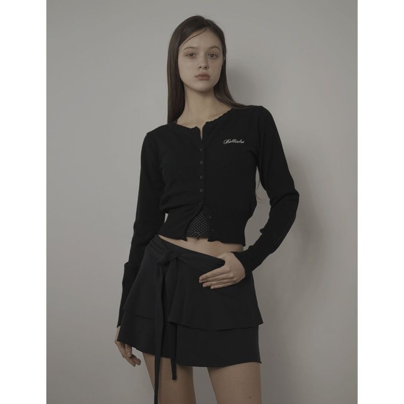 PLIE SKIRT-BLACK