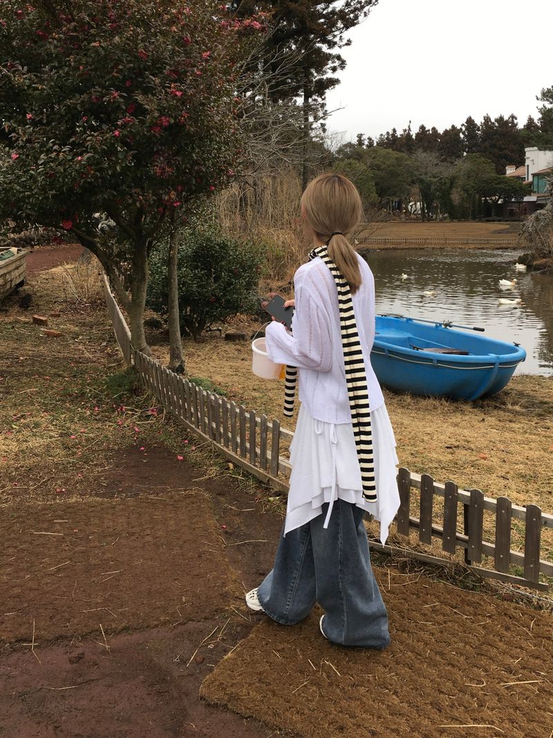 Peanut Stripe Muffler (3c)