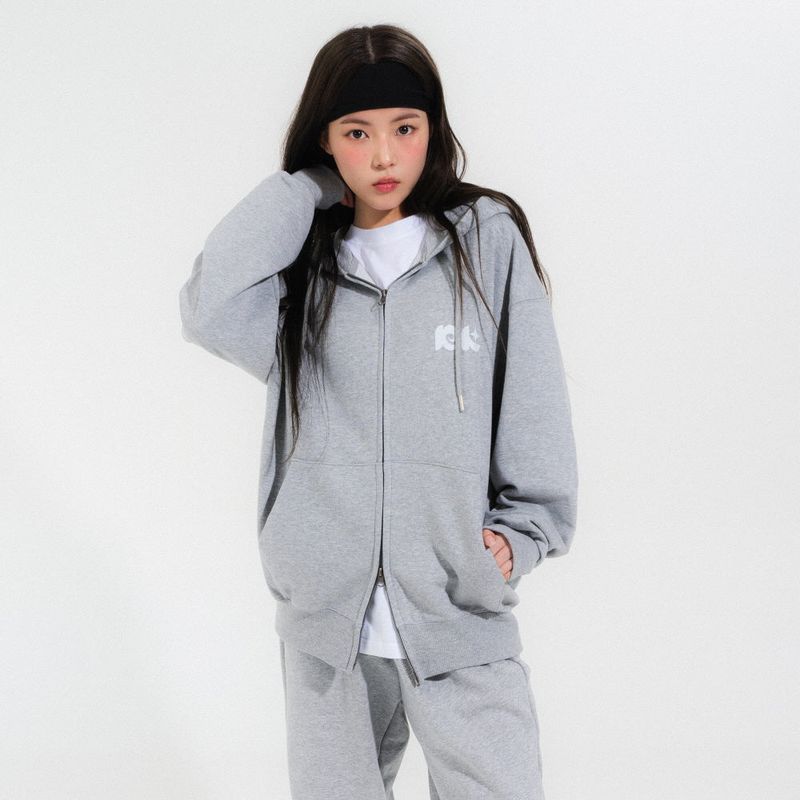 NEWKITSCH(ニューキッチジェネレーション)の「MIGNON LOGO HOOD ZIP-UP-MELANGE(Tops)」