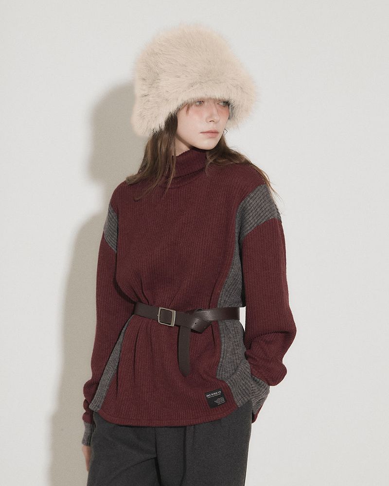 PLAIN FAUX FUR BUCKET HAT [2colors]
