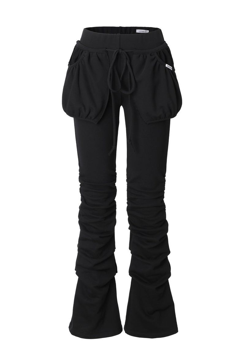 Pocket shirring pants