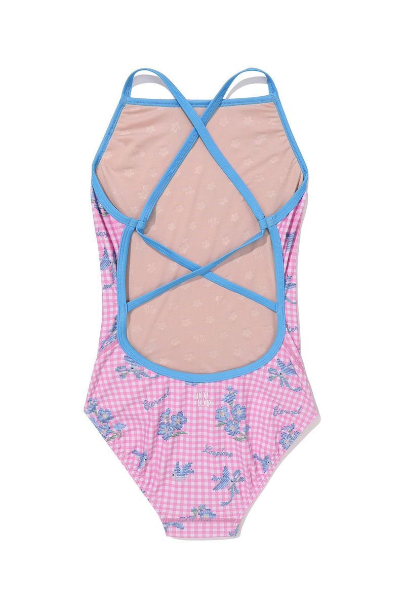 [Bloom Stitch_pink] One Piece Swimsuit