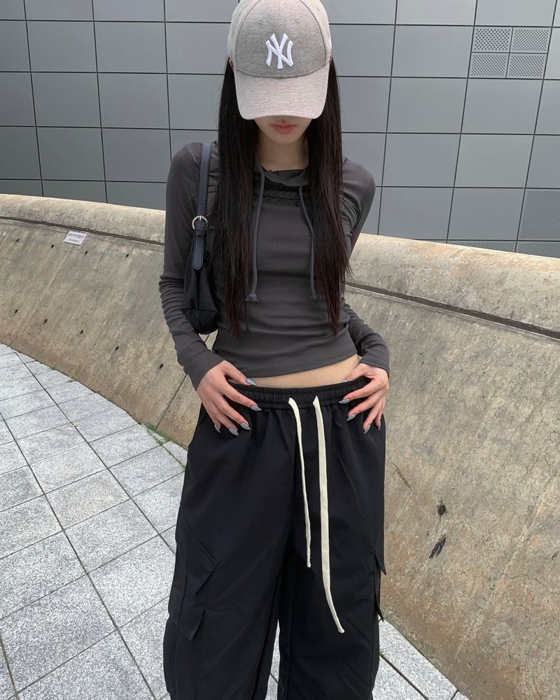 Nylon parachute pants