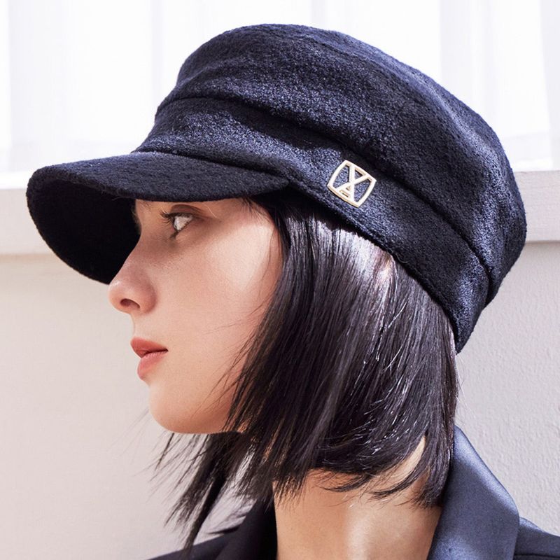 VA Square Stud Wool Madoros Cap / Black