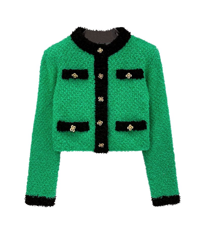 Tweed knit jacket