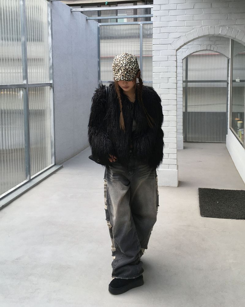 (Unisex) Camo denim pants